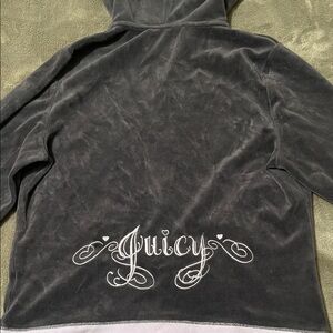 Juicy Couture Charcoal Velour Hoodie